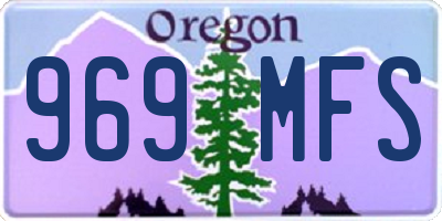 OR license plate 969MFS
