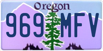 OR license plate 969MFV