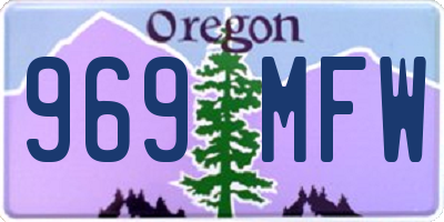 OR license plate 969MFW