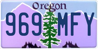 OR license plate 969MFY