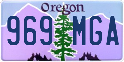 OR license plate 969MGA