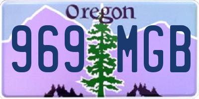 OR license plate 969MGB