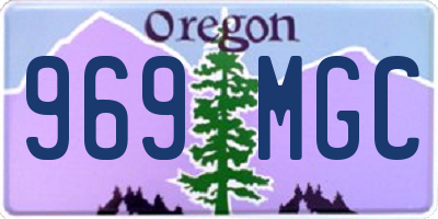 OR license plate 969MGC