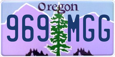 OR license plate 969MGG