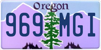 OR license plate 969MGI