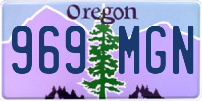 OR license plate 969MGN