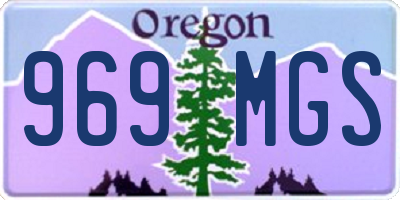 OR license plate 969MGS