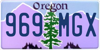 OR license plate 969MGX