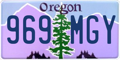 OR license plate 969MGY