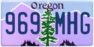 OR license plate 969MHG