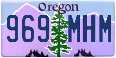 OR license plate 969MHM