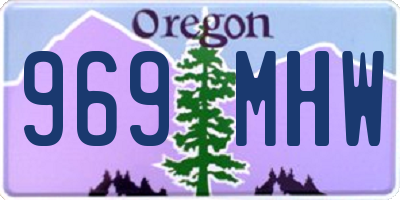 OR license plate 969MHW
