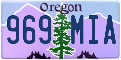 OR license plate 969MIA