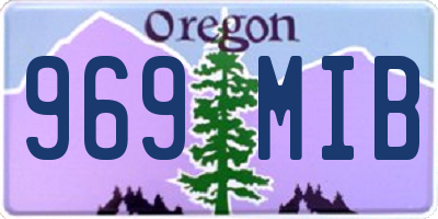 OR license plate 969MIB