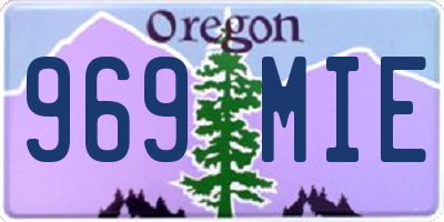 OR license plate 969MIE