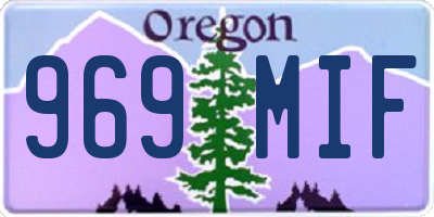 OR license plate 969MIF
