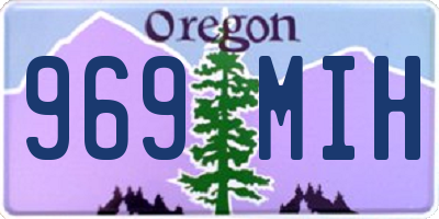 OR license plate 969MIH