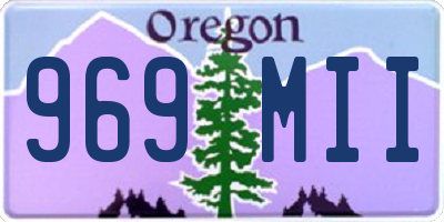OR license plate 969MII