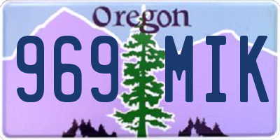 OR license plate 969MIK
