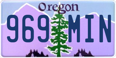 OR license plate 969MIN
