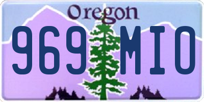 OR license plate 969MIO