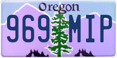 OR license plate 969MIP