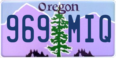 OR license plate 969MIQ