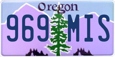 OR license plate 969MIS