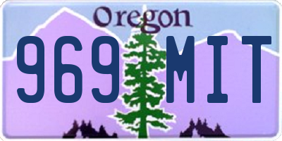 OR license plate 969MIT