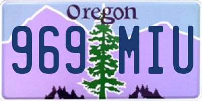 OR license plate 969MIU