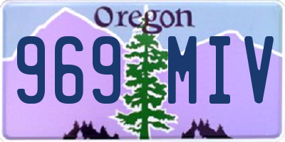 OR license plate 969MIV