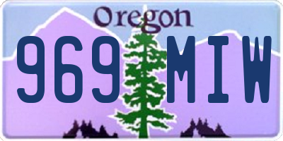 OR license plate 969MIW