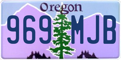 OR license plate 969MJB