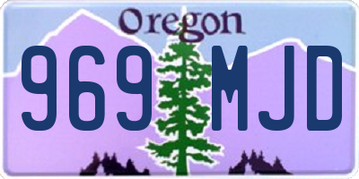 OR license plate 969MJD