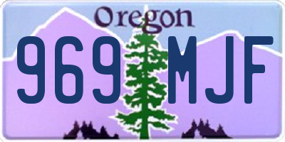OR license plate 969MJF