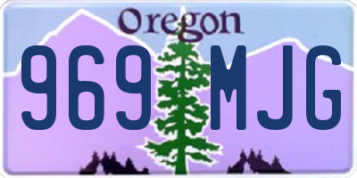 OR license plate 969MJG