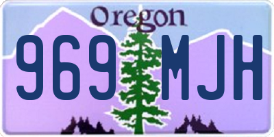 OR license plate 969MJH