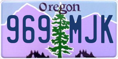 OR license plate 969MJK