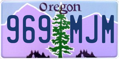 OR license plate 969MJM