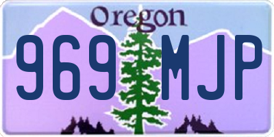 OR license plate 969MJP