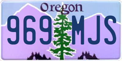 OR license plate 969MJS