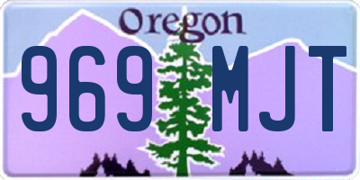 OR license plate 969MJT