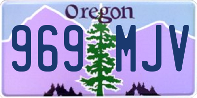 OR license plate 969MJV