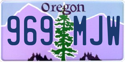 OR license plate 969MJW