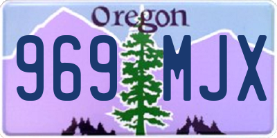 OR license plate 969MJX
