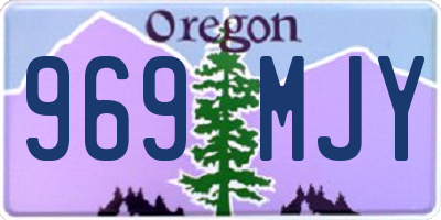 OR license plate 969MJY