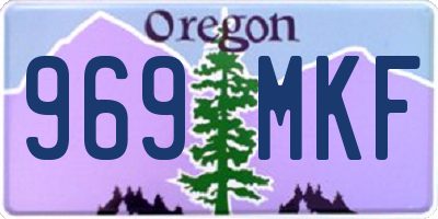 OR license plate 969MKF