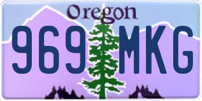 OR license plate 969MKG