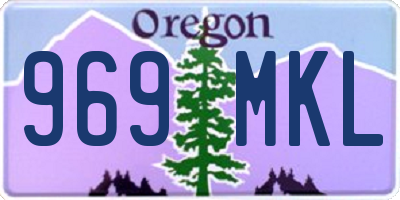 OR license plate 969MKL