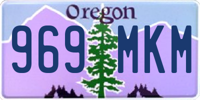 OR license plate 969MKM